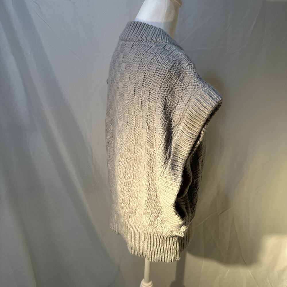 NWT ANTHROPOLOGIE Sweater Vest Women's XL Gray Sleeveless Boho Preppy Layering - Picture 4 of 13